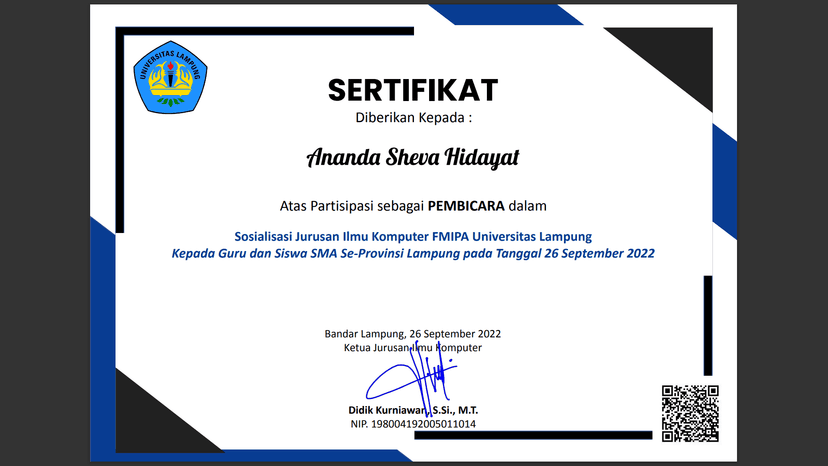 Speaker – University of Lampung